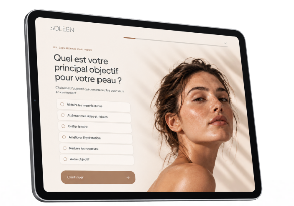 Aperçu du questionnaire Soleen sur iPad